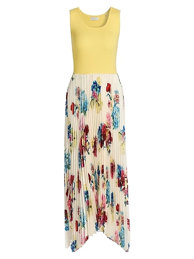 Mave Mixed-Media Maxi Dress