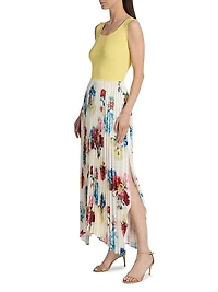 Mave Mixed-Media Maxi Dress
