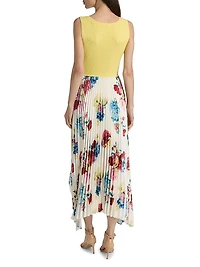 Mave Mixed-Media Maxi Dress