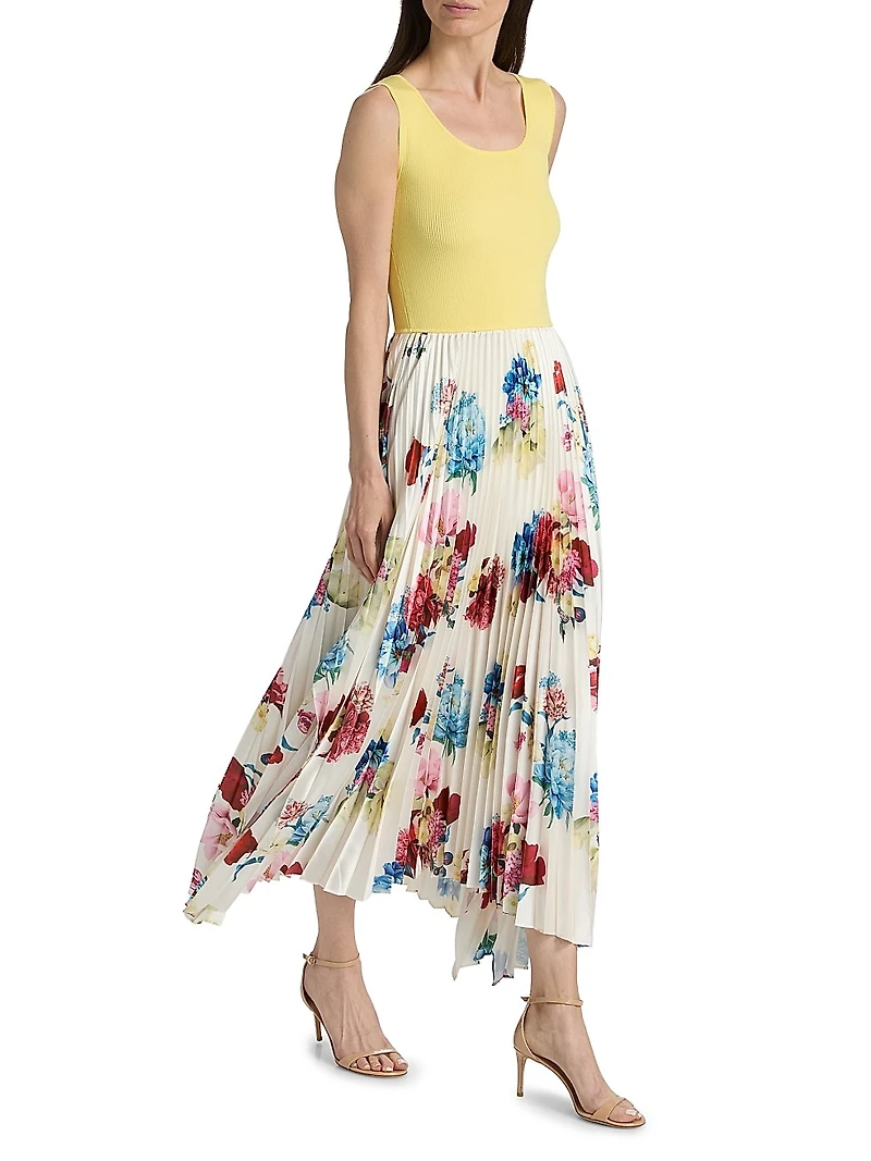 Mave Mixed-Media Maxi Dress