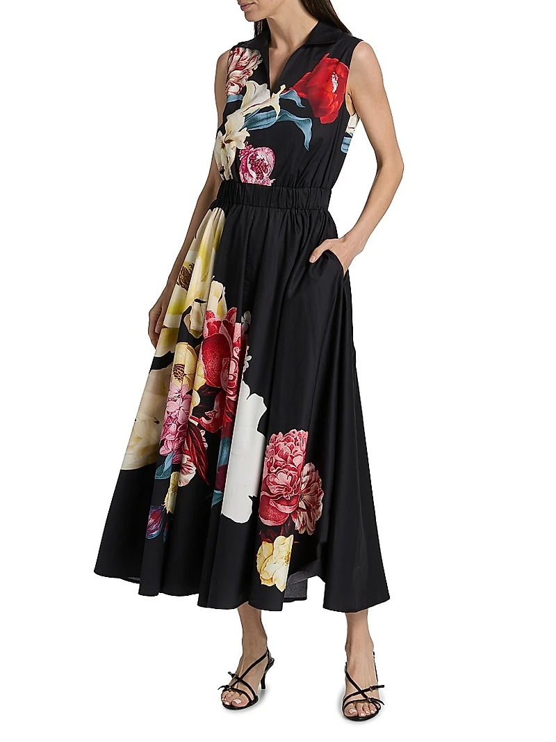 Athena Floral Cotton Maxi Dress