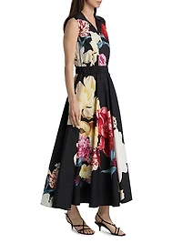 Athena Floral Cotton Maxi Dress