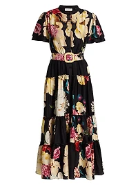 Sammie Floral Silk Blend Maxi Dress