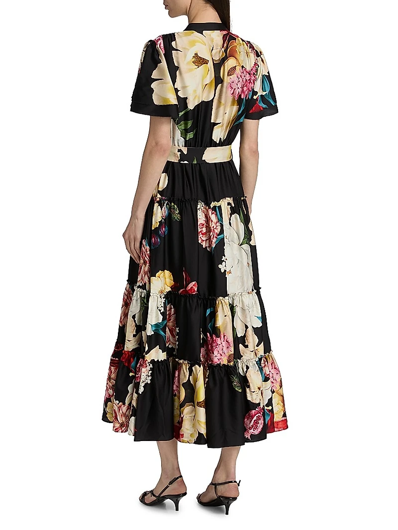 Sammie Floral Silk Blend Maxi Dress