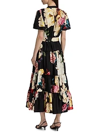 Sammie Floral Silk Blend Maxi Dress