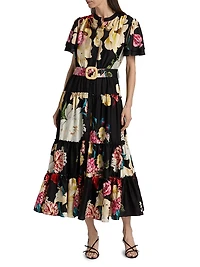 Sammie Floral Silk Blend Maxi Dress