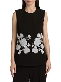 Isla Embroidered Sleeveless Jacket