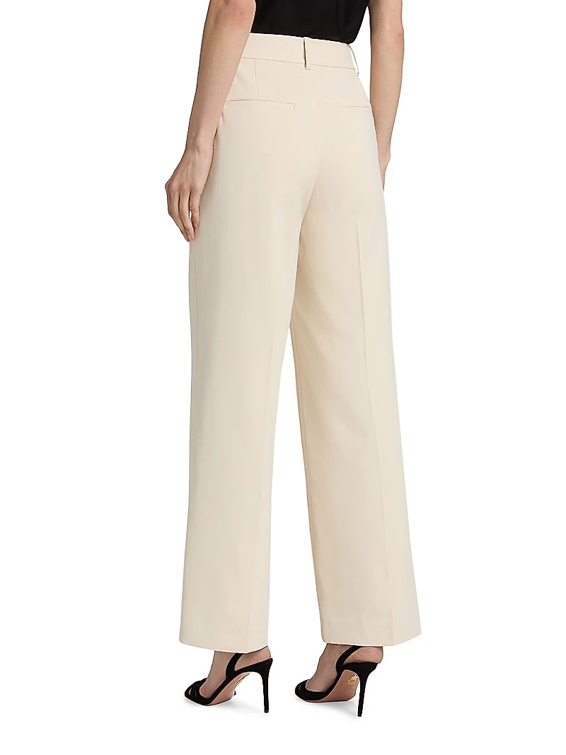 Jana Pintuck Relaxed-Fit Pants