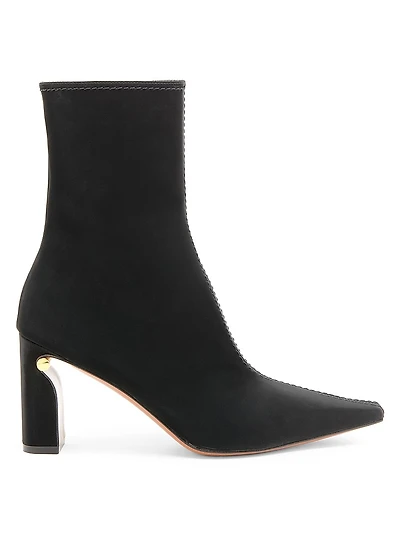 Faux Leather 80MM Ankle Boots
