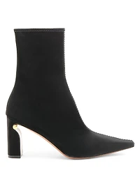 Faux Leather 80MM Ankle Boots