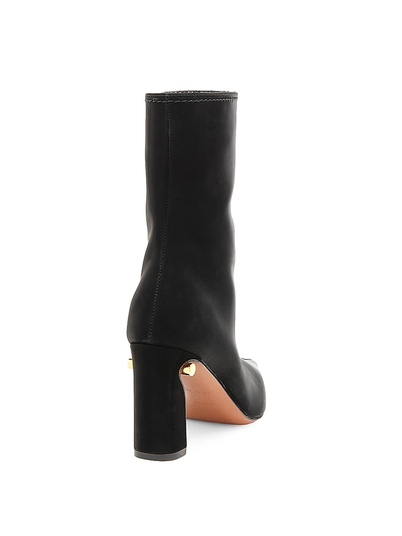 Faux Leather 80MM Ankle Boots