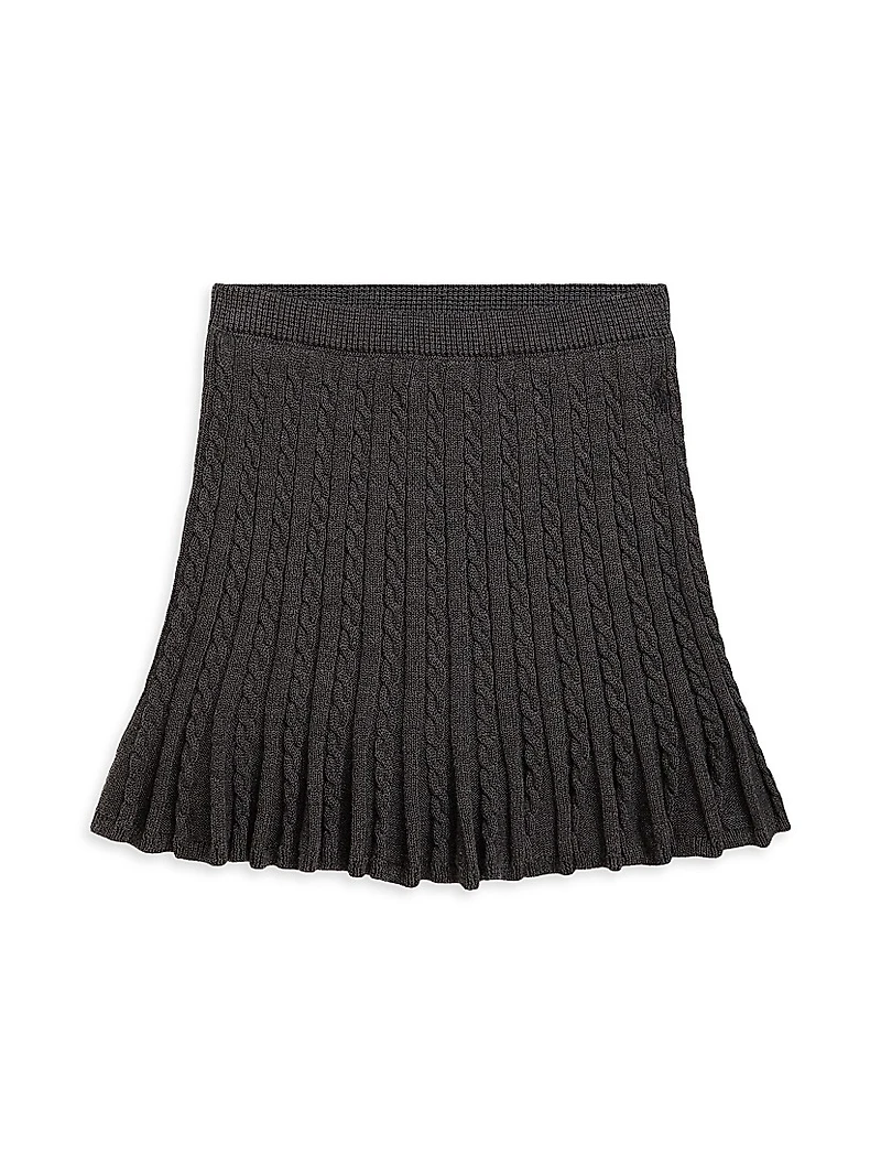 Little Girl's & A-Line Cable-Knit Skirt
