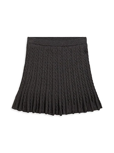 Little Girl's & A-Line Cable-Knit Skirt