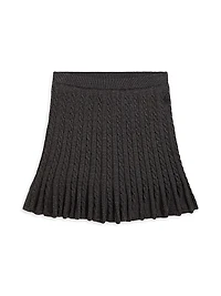 Little Girl's & A-Line Cable-Knit Skirt