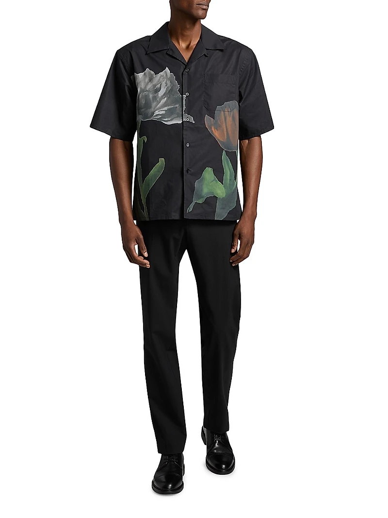 Tulip Cotton-Poplin Bowling Shirt