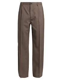 Tropical Wool Pleated Trousers