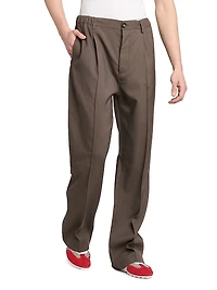 Tropical Wool Pleated Trousers