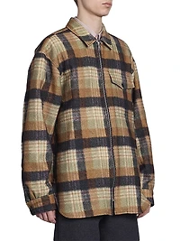 Croomson Plaid Shirt Jacket