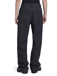 Pine Cotton-Blend Barrel-Leg Pants