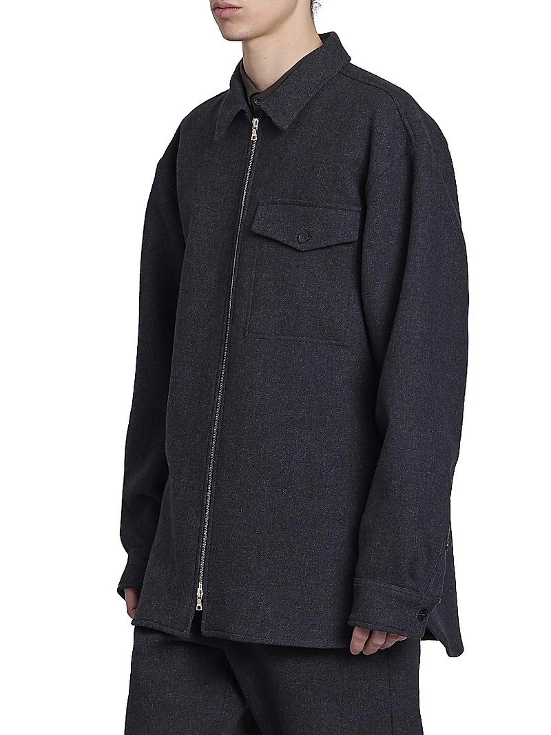 Croomson Zip-Up Shirt Jacket