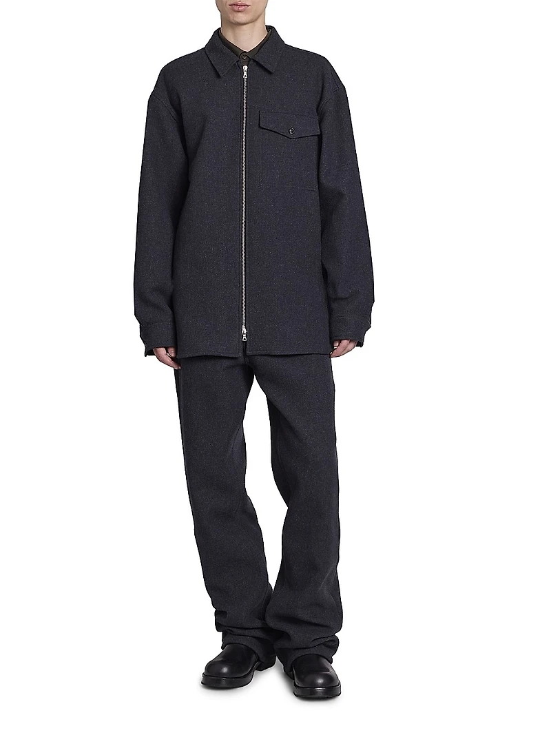 Croomson Zip-Up Shirt Jacket