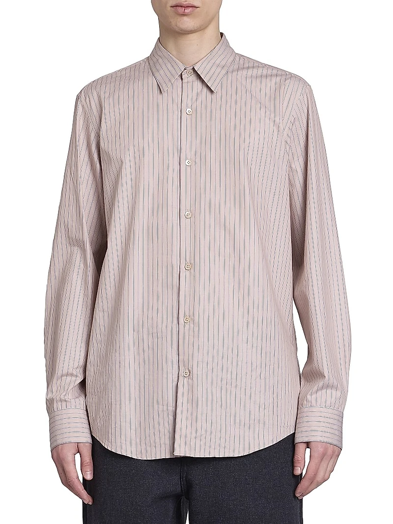 Curles Striped Cotton Button-Front Shirt