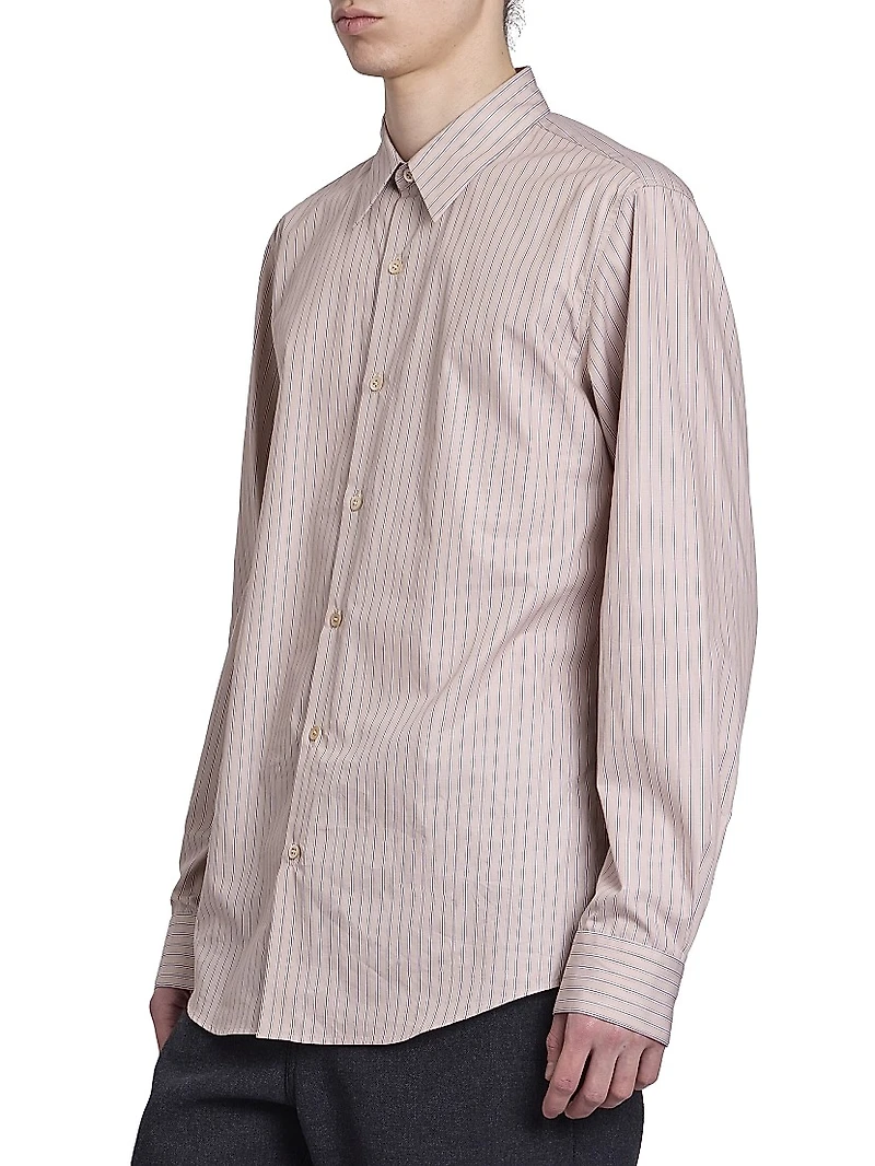 Curles Striped Cotton Button-Front Shirt