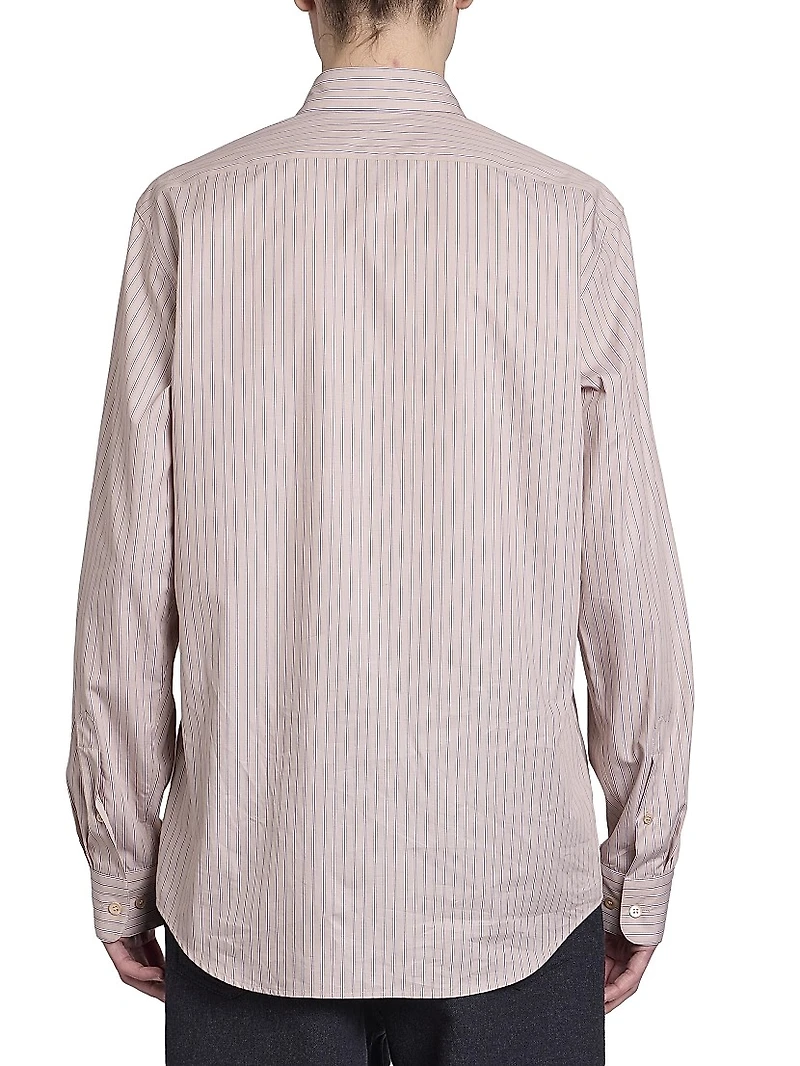 Curles Striped Cotton Button-Front Shirt
