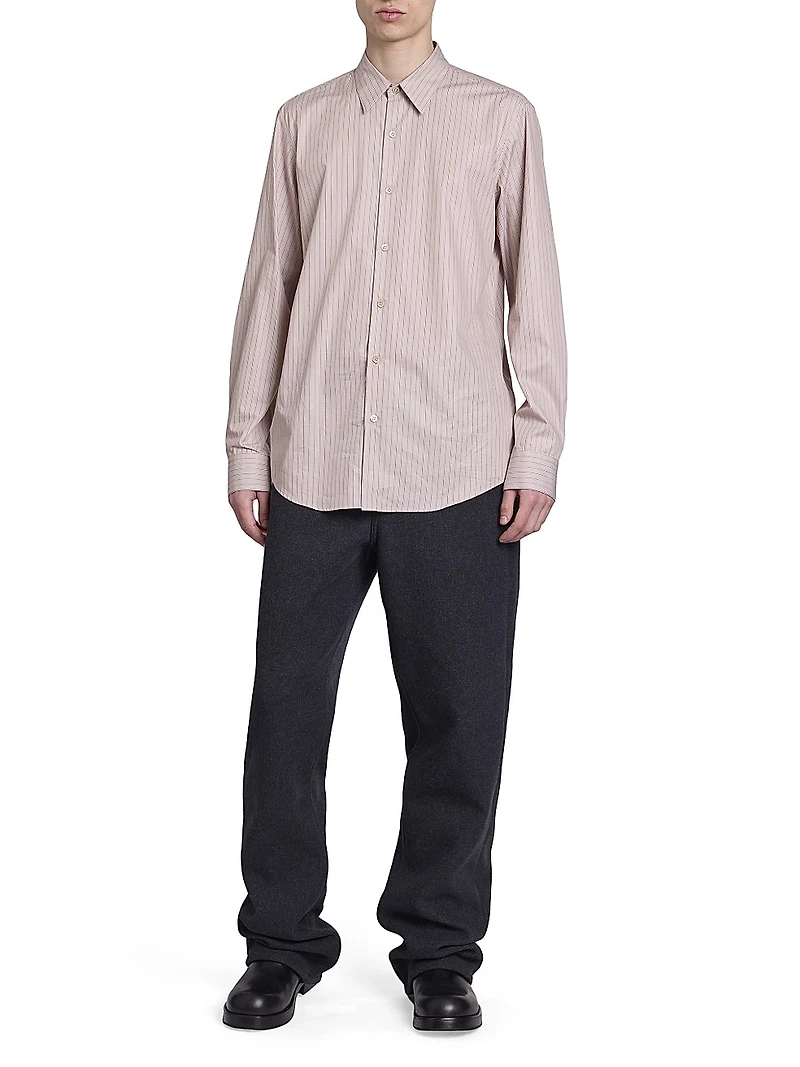 Curles Striped Cotton Button-Front Shirt