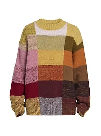 Marti Colorblocked Wool-Blend Sweater