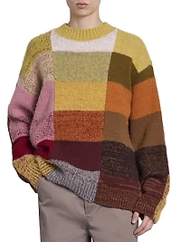 Marti Colorblocked Wool-Blend Sweater