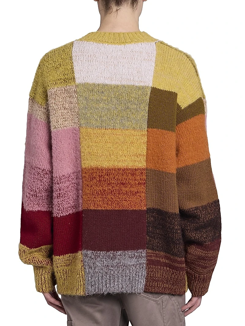 Marti Colorblocked Wool-Blend Sweater