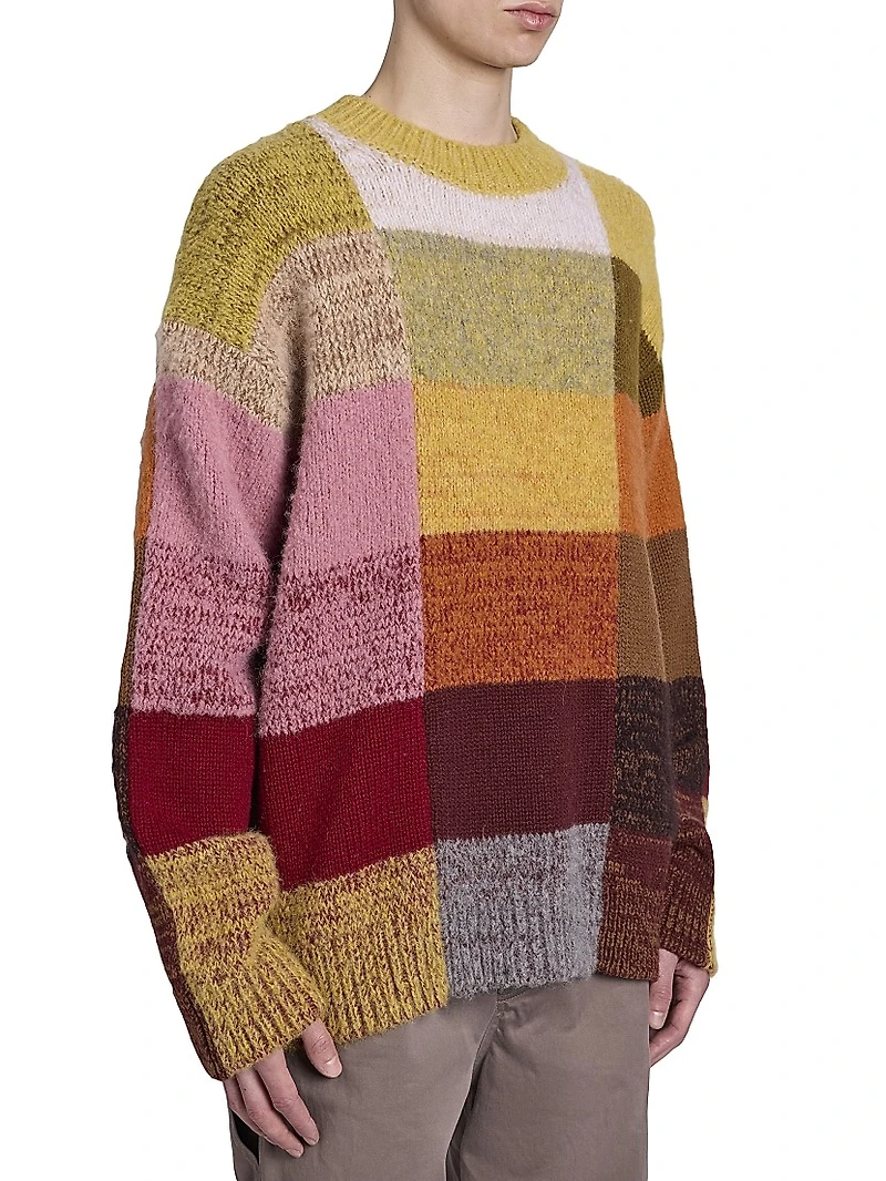 Marti Colorblocked Wool-Blend Sweater