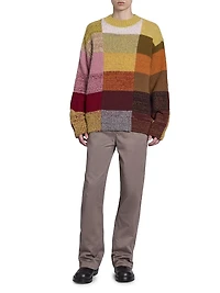 Marti Colorblocked Wool-Blend Sweater