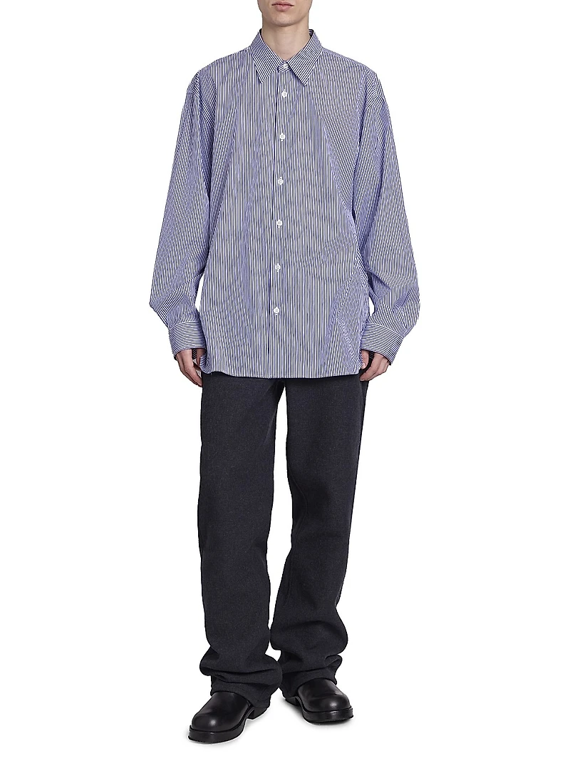 Croom Striped Cotton Button-Front Shirt