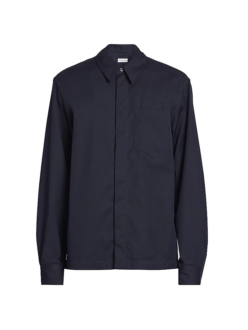 Corran Cotton-Wool Button-Front Shirt