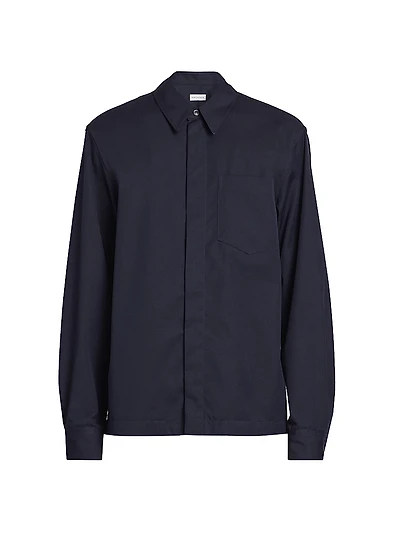 Corran Cotton-Wool Button-Front Shirt