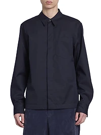 Corran Cotton-Wool Button-Front Shirt