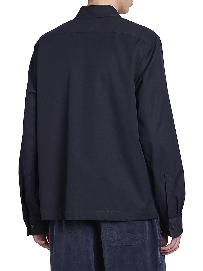 Corran Cotton-Wool Button-Front Shirt