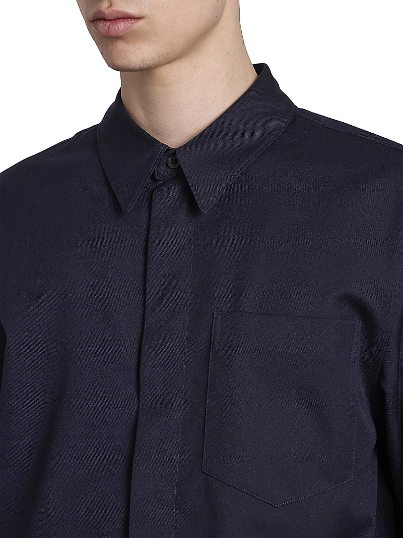 Corran Cotton-Wool Button-Front Shirt