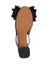 Leather Heeled Slingback Ballerinas