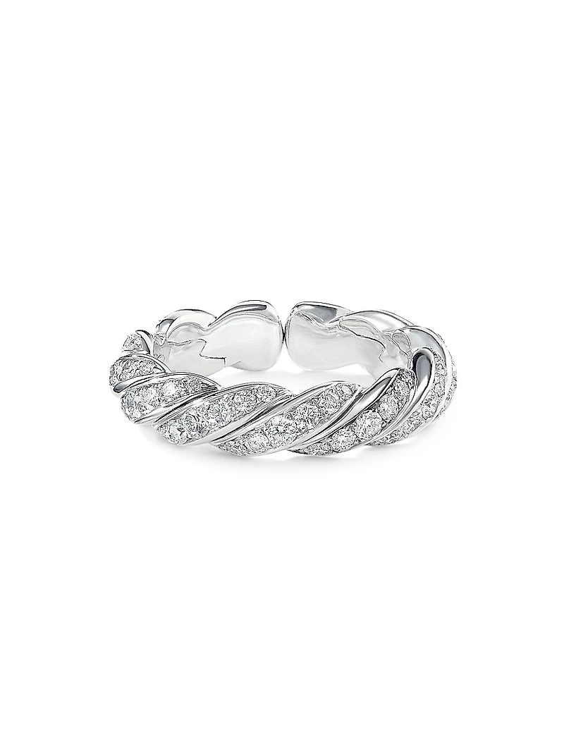 Pavéflex Band Ring 18K White Gold