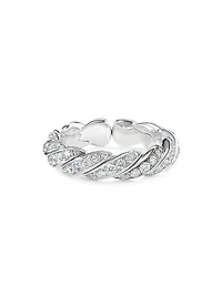 Pavéflex Band Ring 18K White Gold