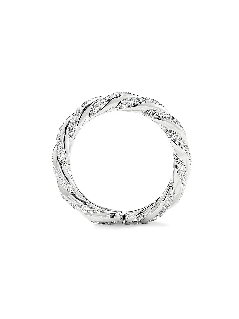 Pavéflex Band Ring 18K White Gold