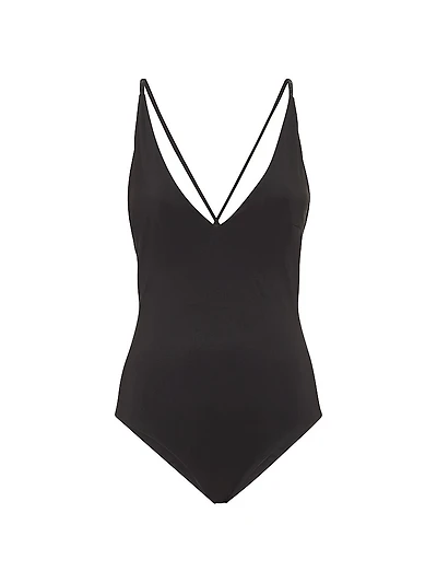 Techno Jersey Bathing Suit with Precious Straps