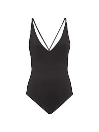 Techno Jersey Bathing Suit with Precious Straps