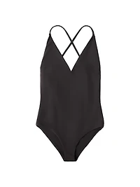 Techno Jersey Bathing Suit with Precious Straps