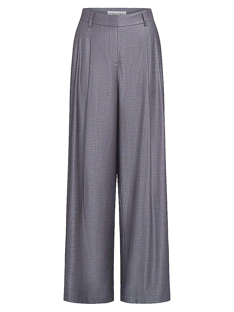 Eva Wool-Blend Wide-Leg Pants