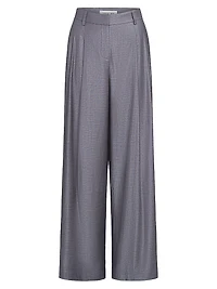 Eva Wool-Blend Wide-Leg Pants