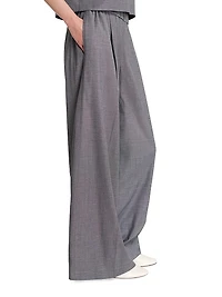 Eva Wool-Blend Wide-Leg Pants